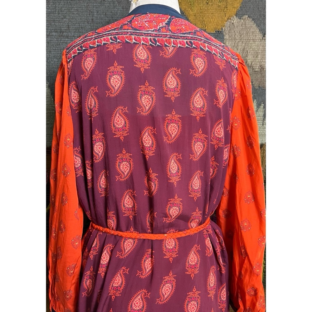 Sundance Paisley Colorblocked Maxi Dress L - Picture 6 of 14